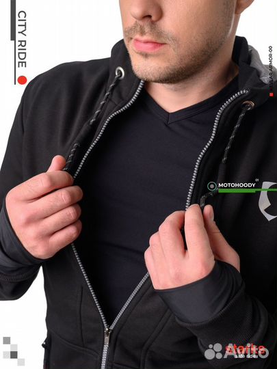 Мототолстовка starks city ride 2022 Чёрная