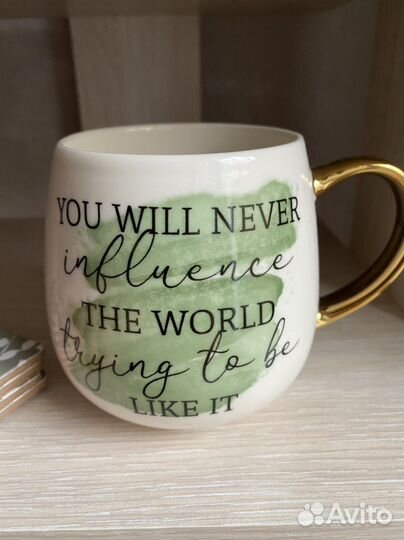 Набор кружка+подставки деревянные