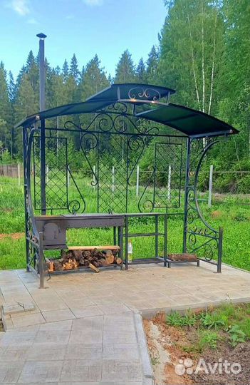 Мангал с крышей