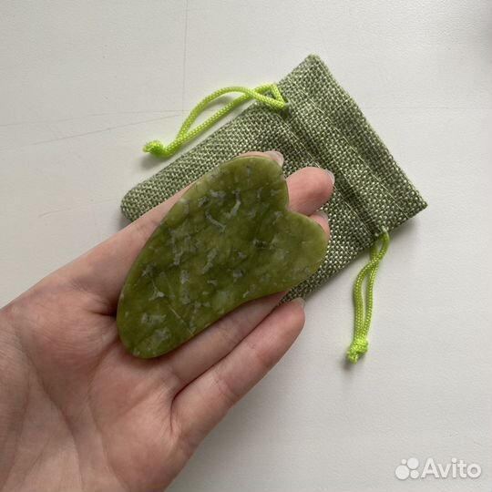 Скребок гуаша из змеевика