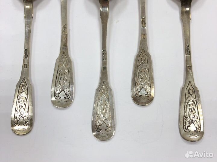 Антикварные серебряные ложки 84 проба Арт-1096