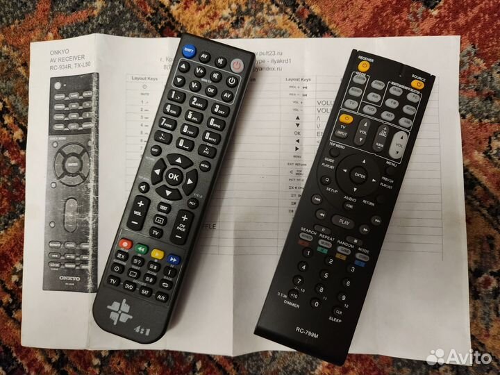 Пульт Onkyo RC-799M RC-934R