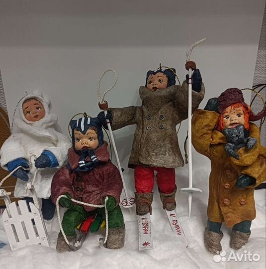 Ватные игрушки на елку