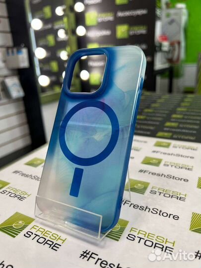 Чехол VLP MagSafe Blue для iPhone 14 Pro Max