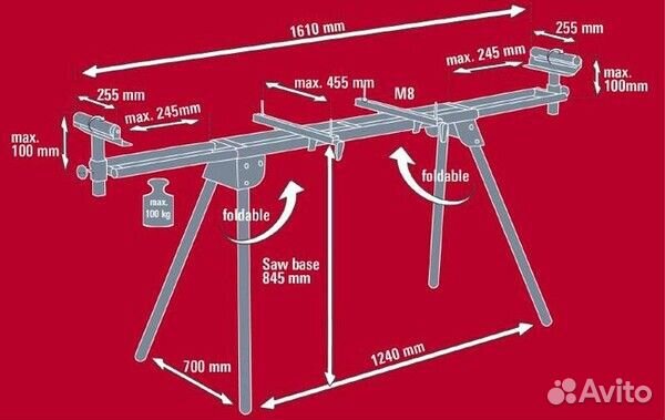 Подставка для торцовочной пилы Einhell MSS 1610 4310615