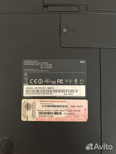 Ноутбук samsung np355v5c
