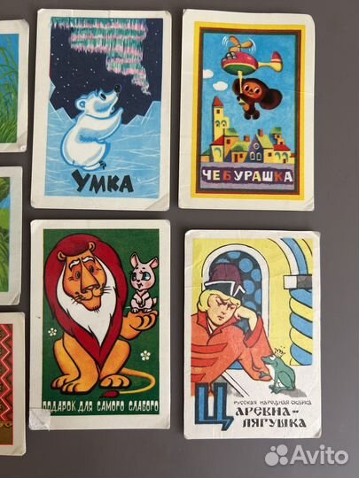 Календарики мультики СССР 1982год за 7шт