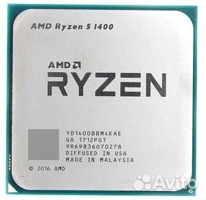 Процессор ryzen 5 1400 4 ядра 8 потоков
