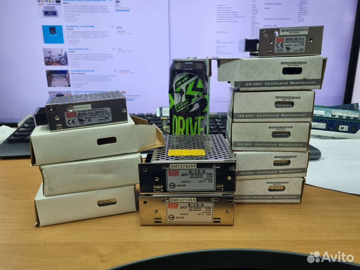 Блок питания 12 и 5в новые 1.3-3ампера