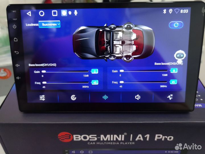 Магнитола Bos-Mini A1Pro 4/64,DSP, Android 12