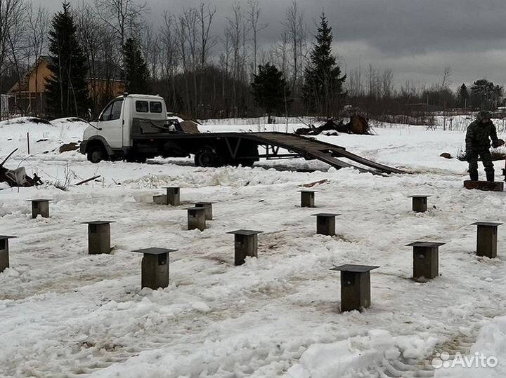 Фундамент на жб сваях под ключ / Жб сваи