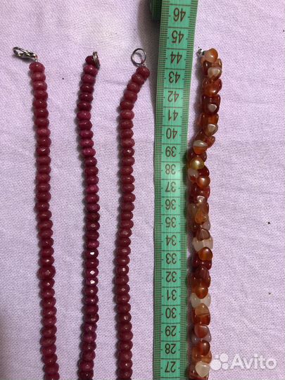 Бусы халцедон,кварц,флюорит,цетрин