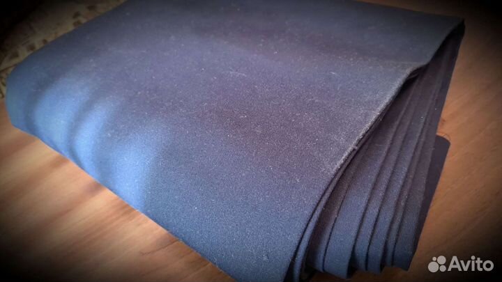 Отрез ткани шерсть, синий 6,0 x 1,5 м