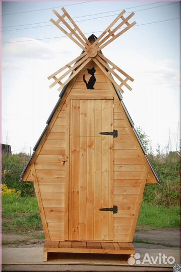 Уличный туалет деревянный TOP225