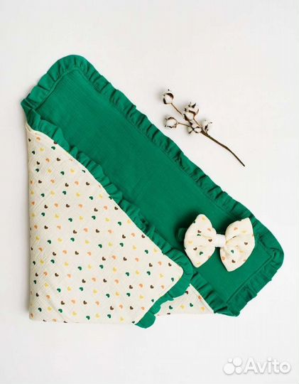 Конверт-одеяло на выписку муслиновый. Новый