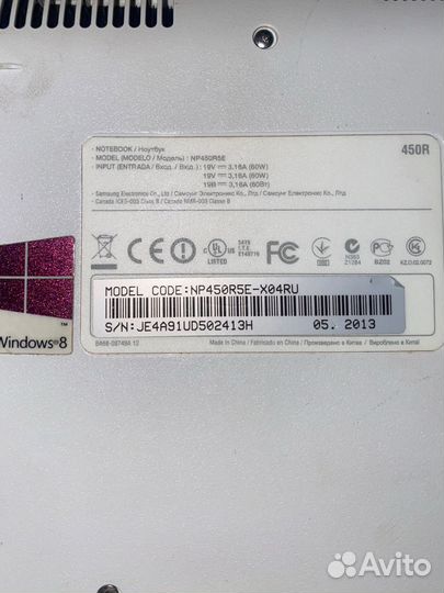 Ноутбук samsung на запчасти