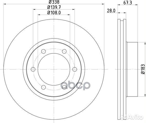 Диск тормозной перед ND1045K nisshinbo