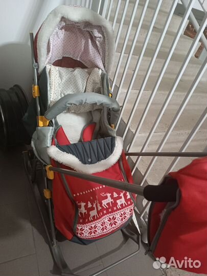 Детские санки коляска