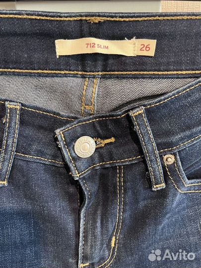 Джинсы женские levis 712 Slim размер 26 синие