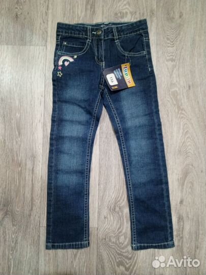 Новые джинсы на девочку 110-114 см