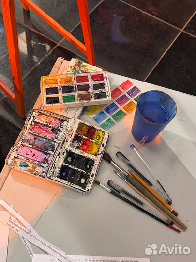 Акварельные краски невская палитра