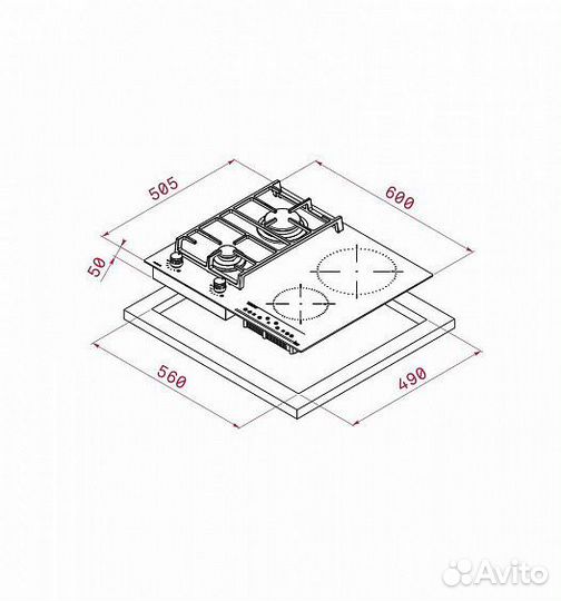 Комбинированная панель Teka twin IG 620 2G AI AL CI