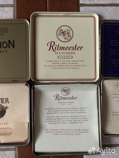 Металлические пустые пачки от сигар