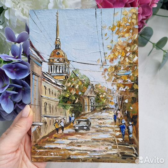 Санкт-Петербург Питер картина маслом город пейзаж