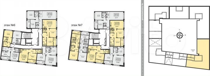 2-к. квартира, 86,5 м², 6/22 эт.