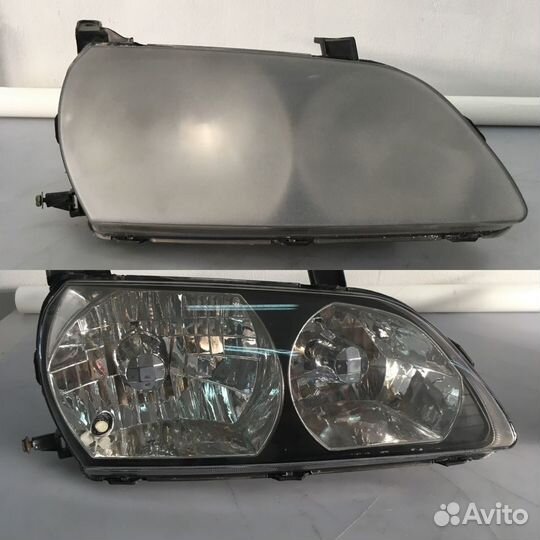 Toyota Ipsum химическая полировка фар