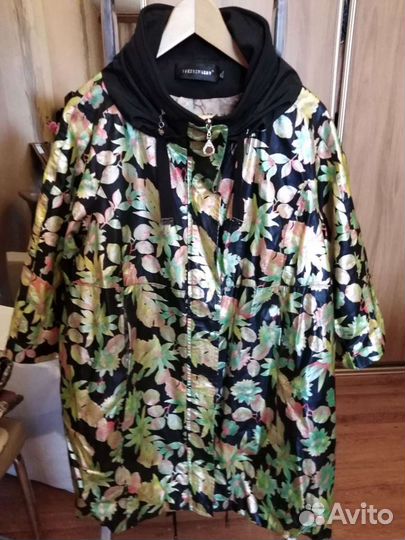 Кожаный плащ женский 50-52