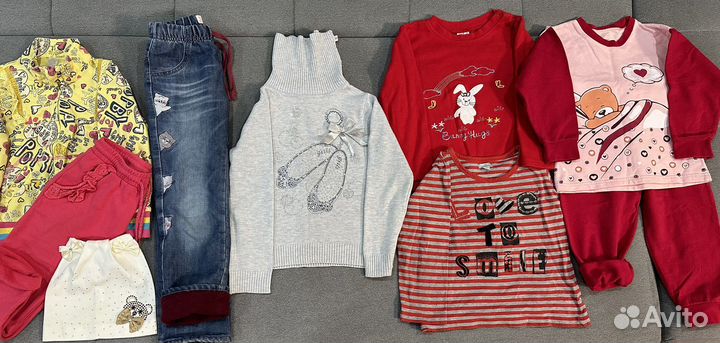 Одежда на девочку 3-4 года, пакетом (8 вещей)