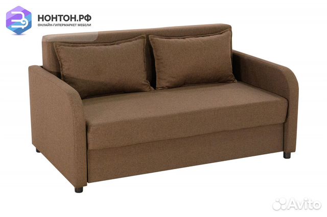 Диван еврокнижка Алекс 2 коричневый