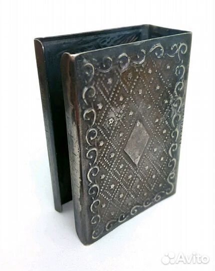 Спичечница мельхиор, антиквариат