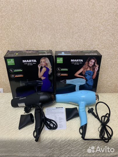 Фен Marta MT-1492 Light Blue Aqua и мт-1427