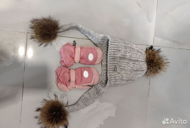 Шапка и варежки для девочки