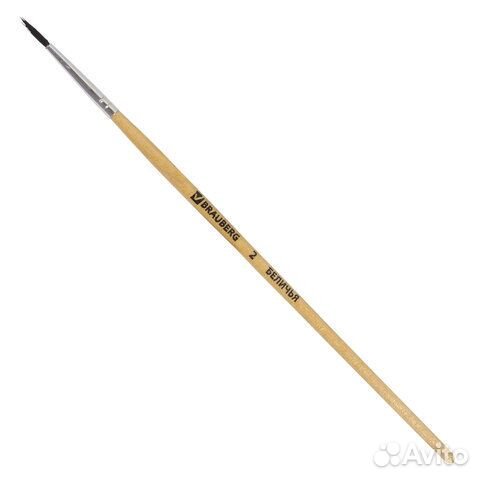 Кисть brauberg, белка, круглая, № 2, 200179