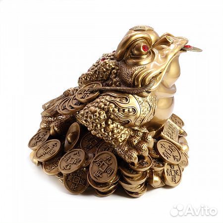 Трехлапая Денежная Жаба Статуэтка под бронзу ru*37