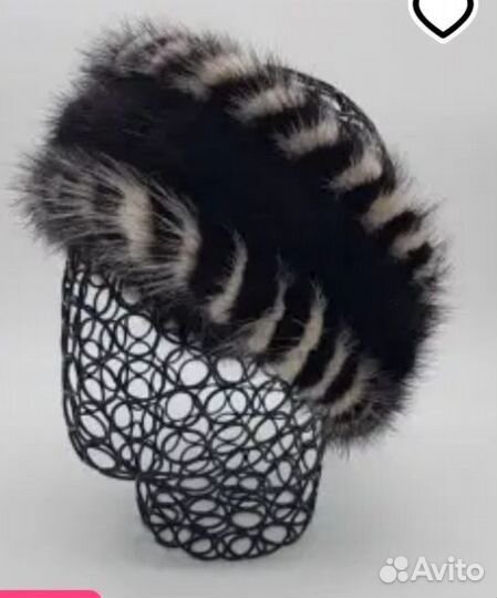 Повязка вязаная из норки