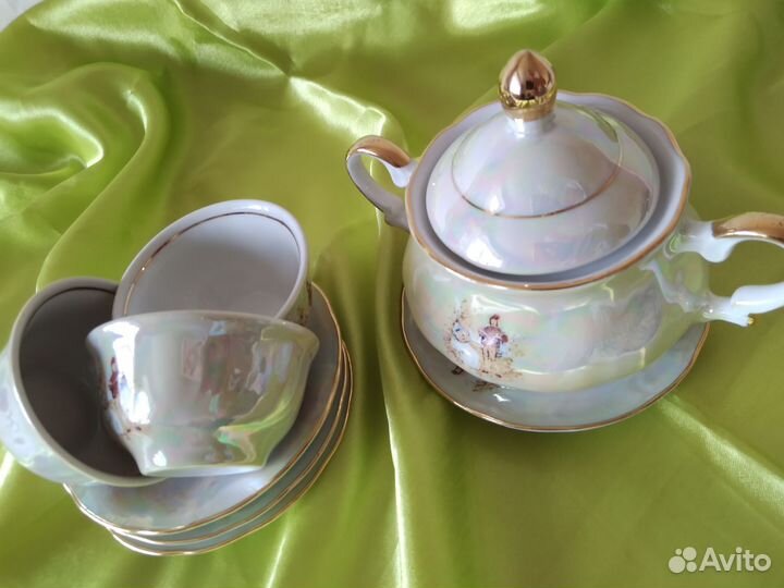 Кофейный сервиз СССР перламутровый