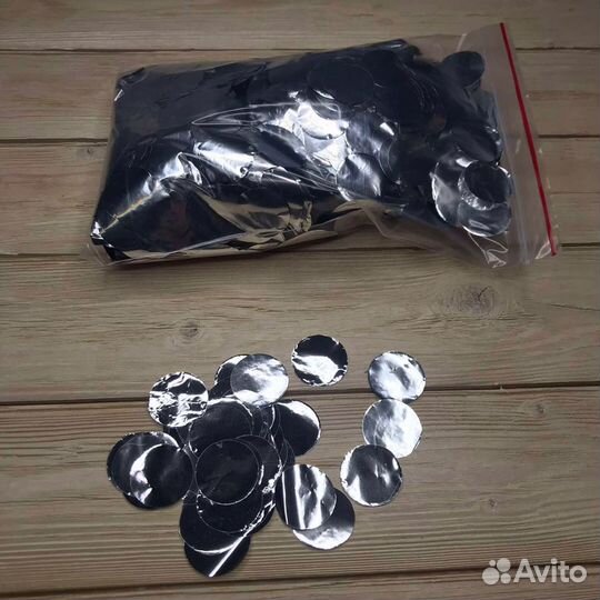 Конфетти круглое серебро