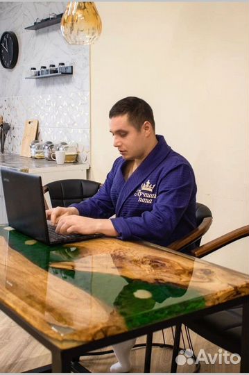 Халат мужской вафельный