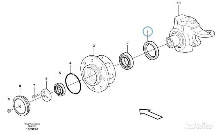 CA0047703 Сальник ступицы экскаватор погрузчик