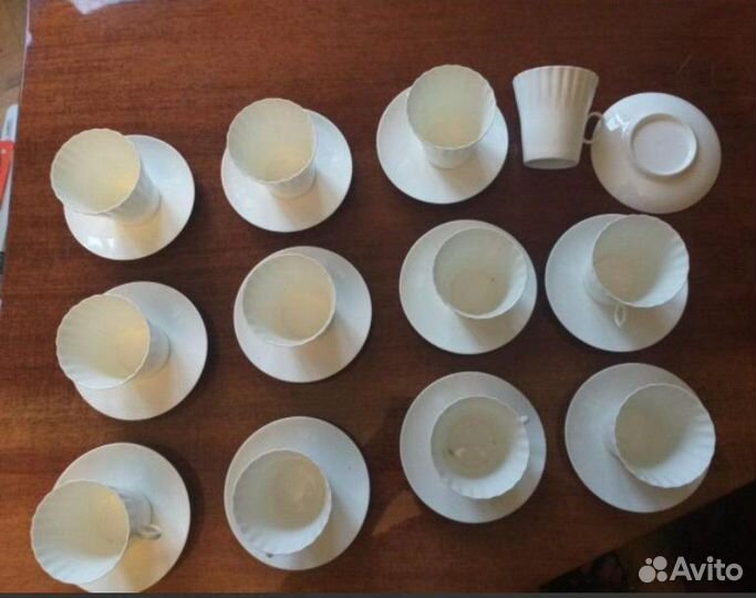 Сервиз чайно -кофейный фарфор 12 чашек