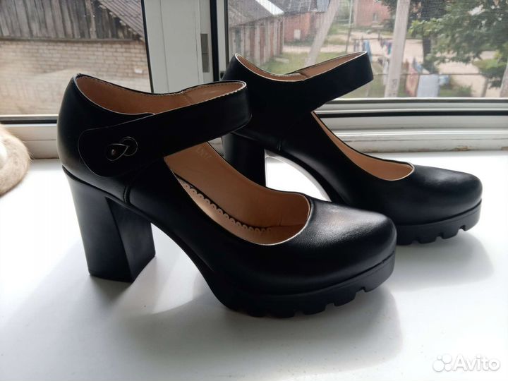Туфли черные, матовые