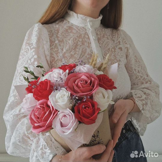 Композиции из мыльных цветов