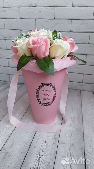 Букет из мыльных роз