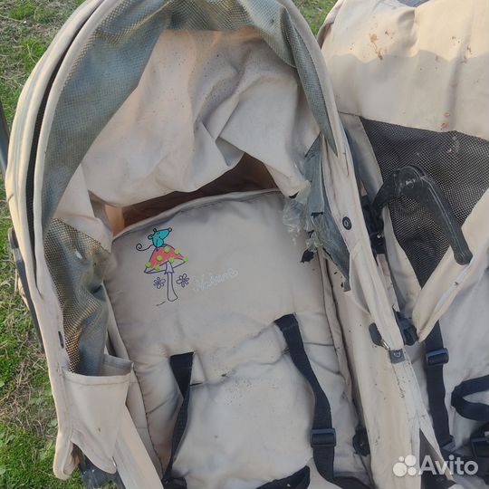 Прогулочная коляска трость для двойни