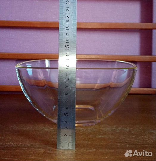 Стеклянный салатник/ваза объем 4л