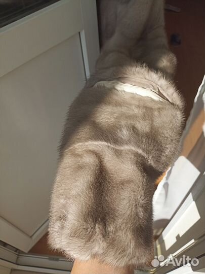 Шуба норковая с капюшоном